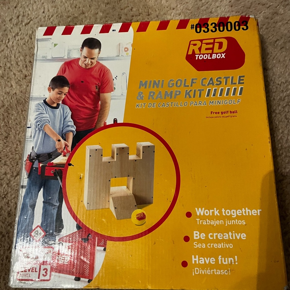 Mini Golf Castle & Ramp Kit - Natural Wood
